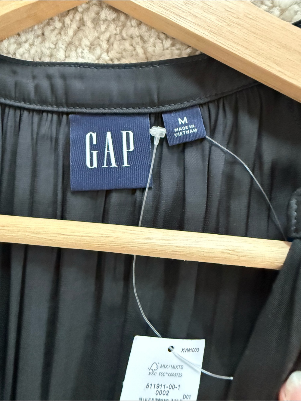 NET GAP Black Long-Sleeve Surplice Bodysuit M - Picture 11 of 12